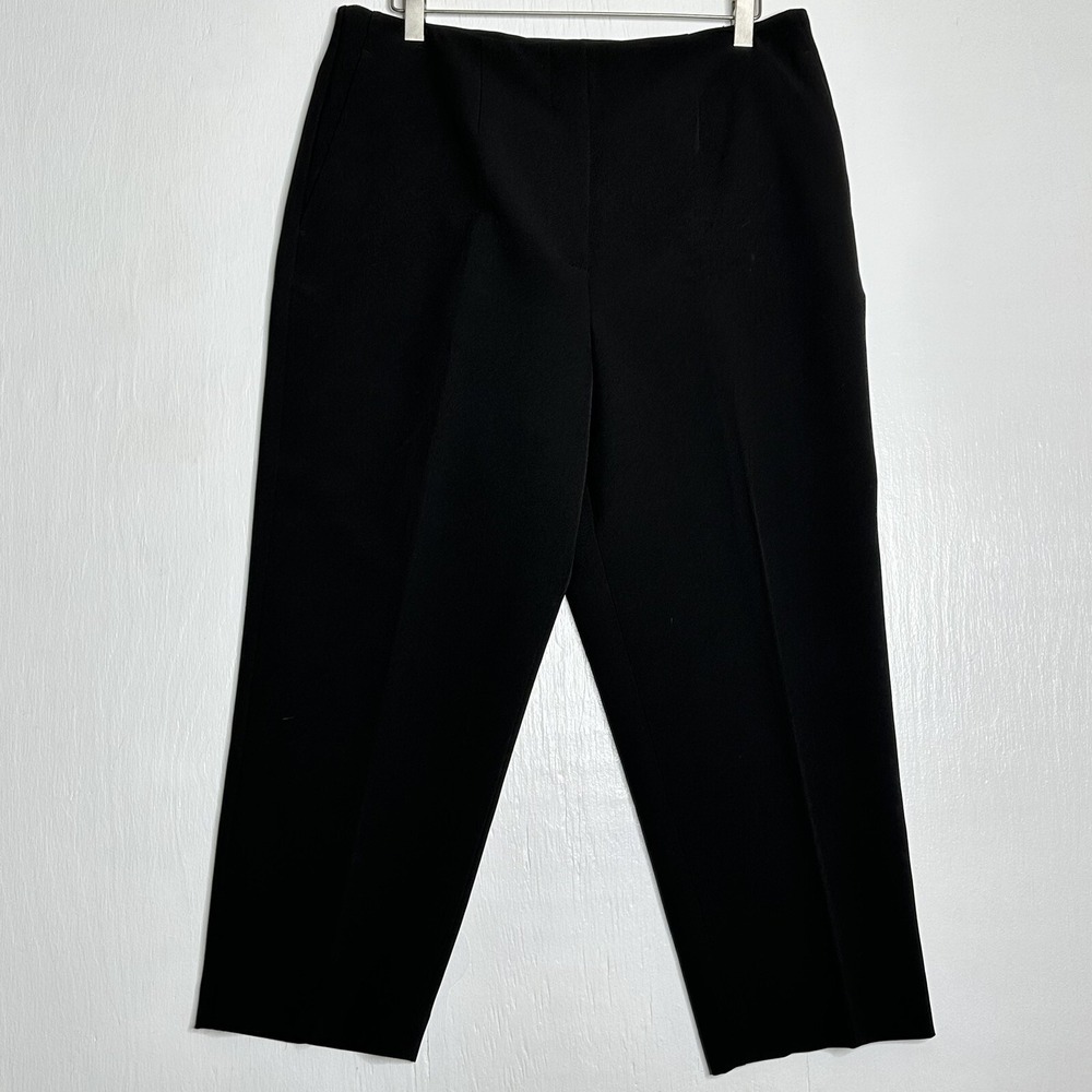 NEW Ann‎ Taylor Womens Crop Dress Pants Size 12 Petite Black Slacks Trousers